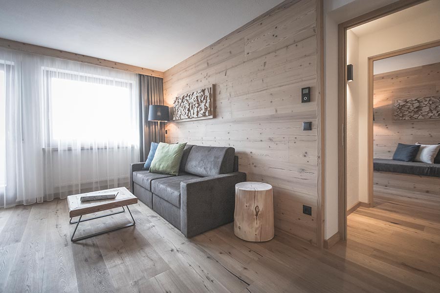 Divano nel soggiorno dell'Appartamento B
„my well-being"