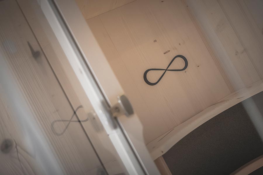 Interno della sauna dell'Appartamento B
„my well-being"